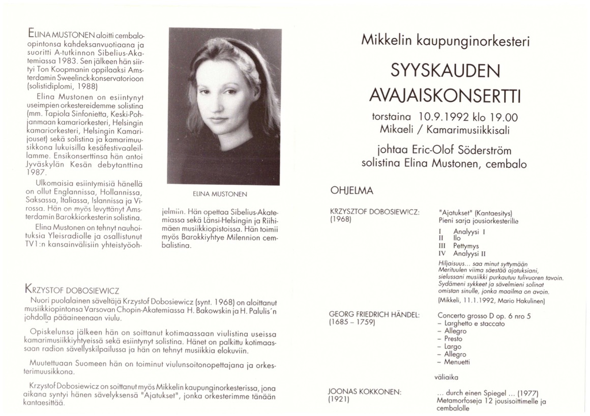 Mikkeli 1993 ohjelma